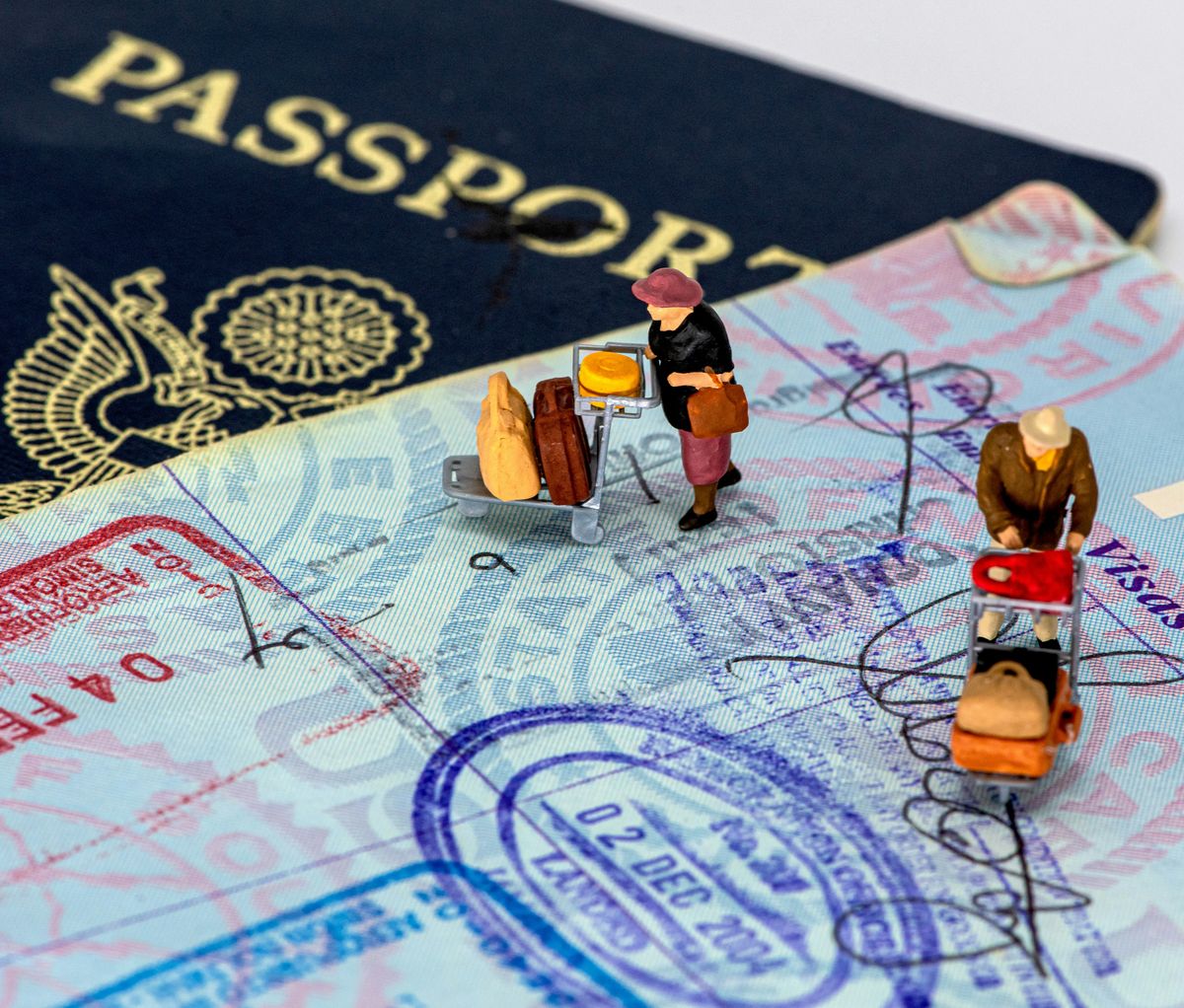 Passeport avec tampons visa étudiant
